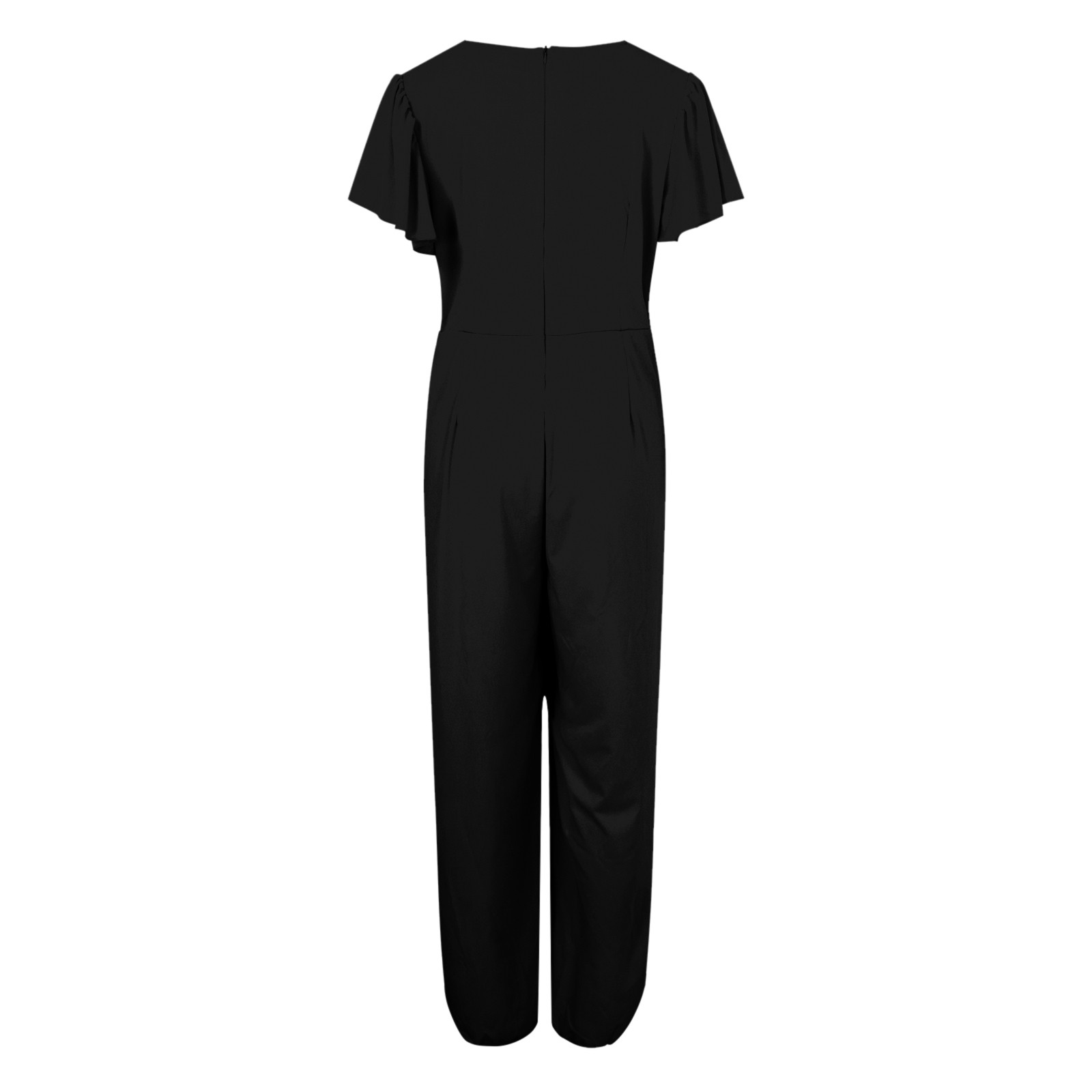 thumbnail image 5 of Mono largo de pierna ancha para mujer - Mangas elegantes de encaje, conjunto festivo para fiesta, poliéster, tallas S-XXL, 5 of 5